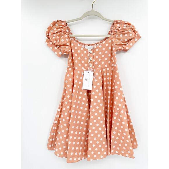 CAROLINE CONSTAS Blush Pink Dina Mini Dress XXS NWT - Picture 2 of 5